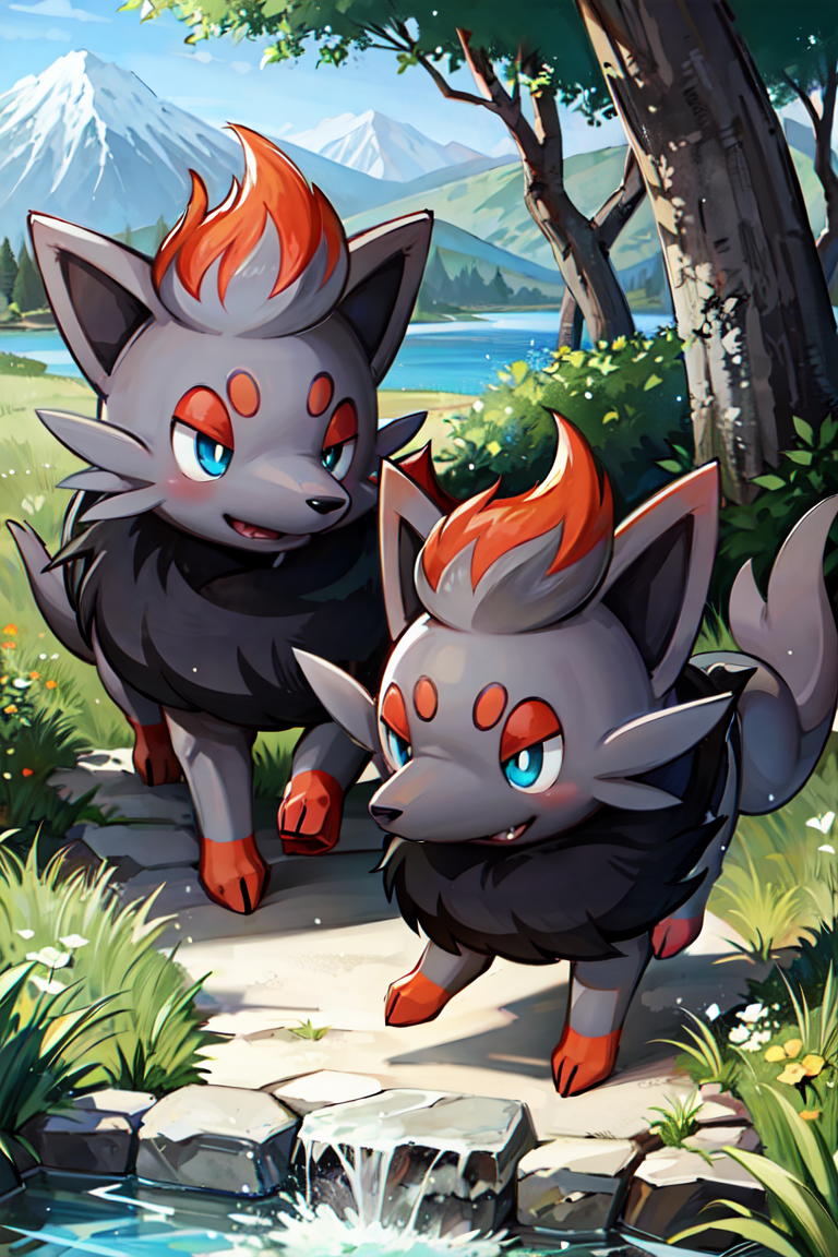 12540-662871976-masterpiece,best_quality__zorua, pokemon (creature),__,ZORUA,__forest,mountain, lake,_.png
